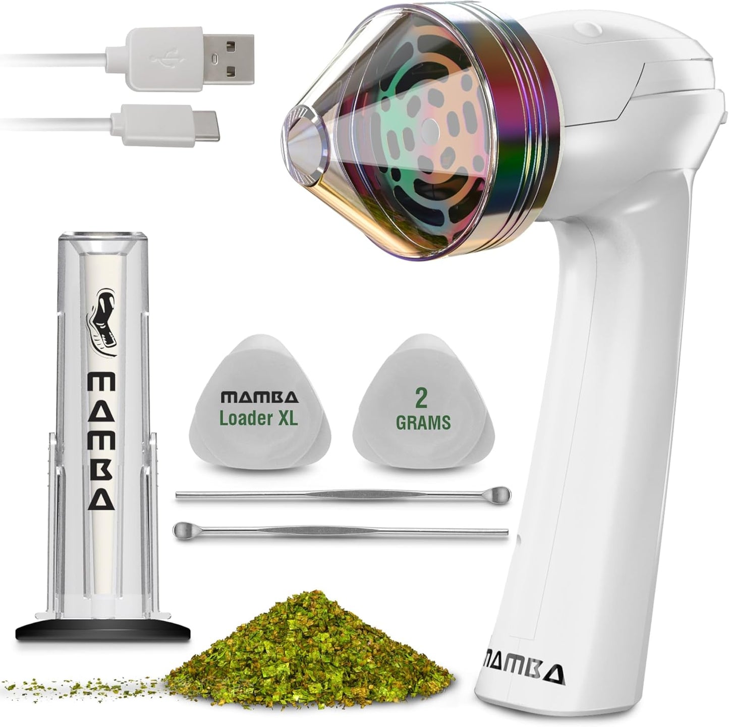 Effortlessly grind herbs with Mamba Loader XL