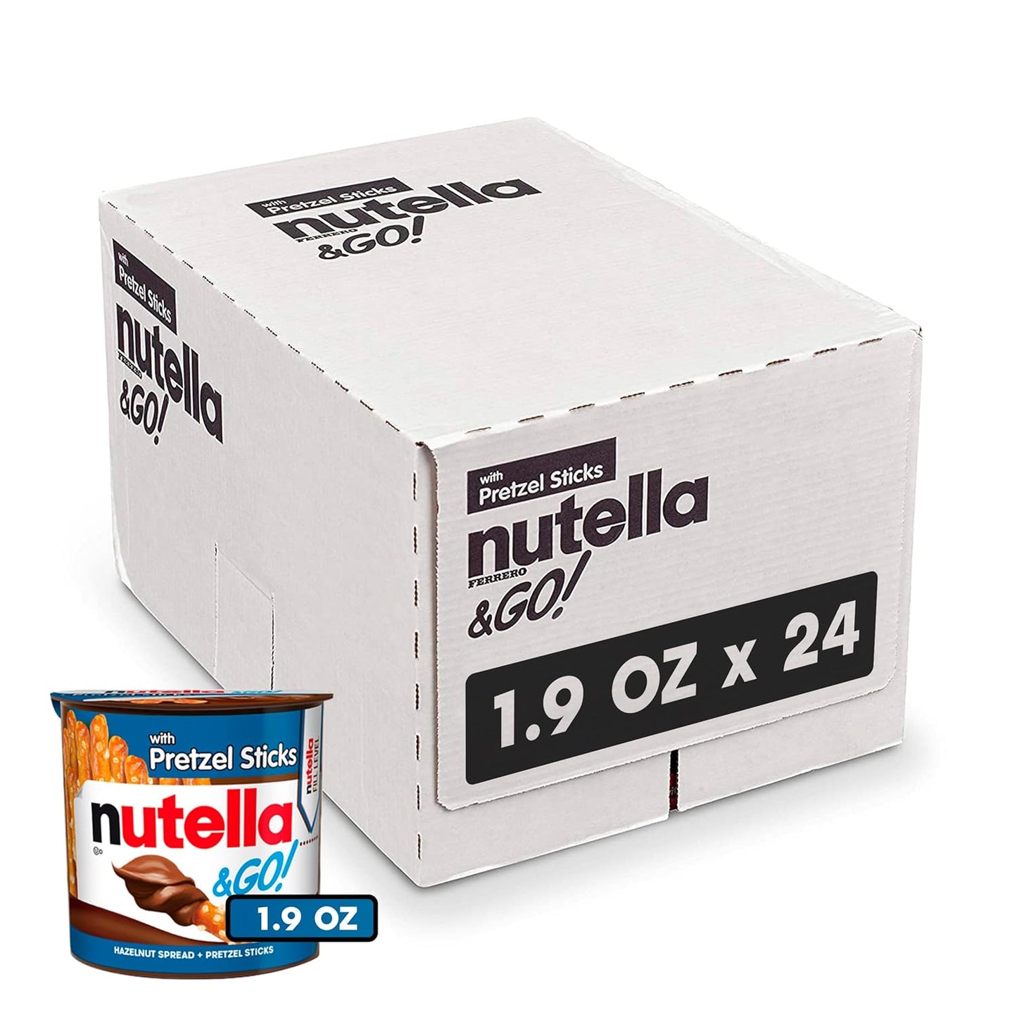 Nutella & GO! 24 Pack Hazelnut and Cocoa Snack Cups Delight