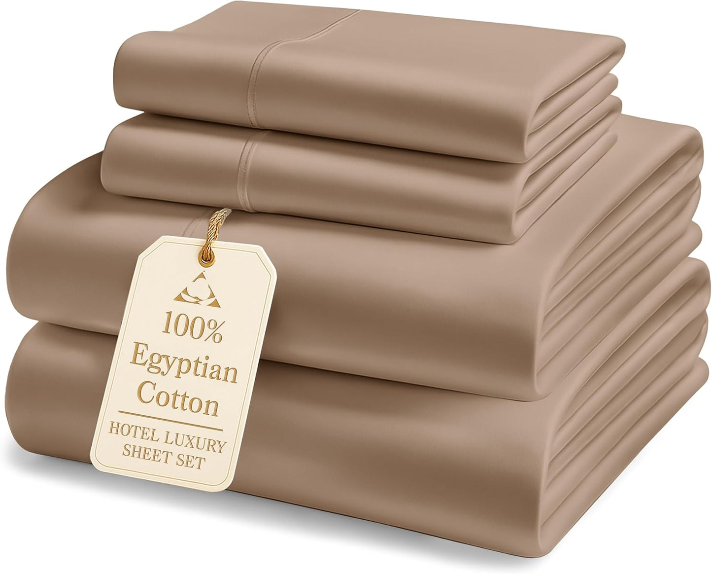 100% Egyptian Cotton Full Size Bed Sheets Set for Luxurious Comfort