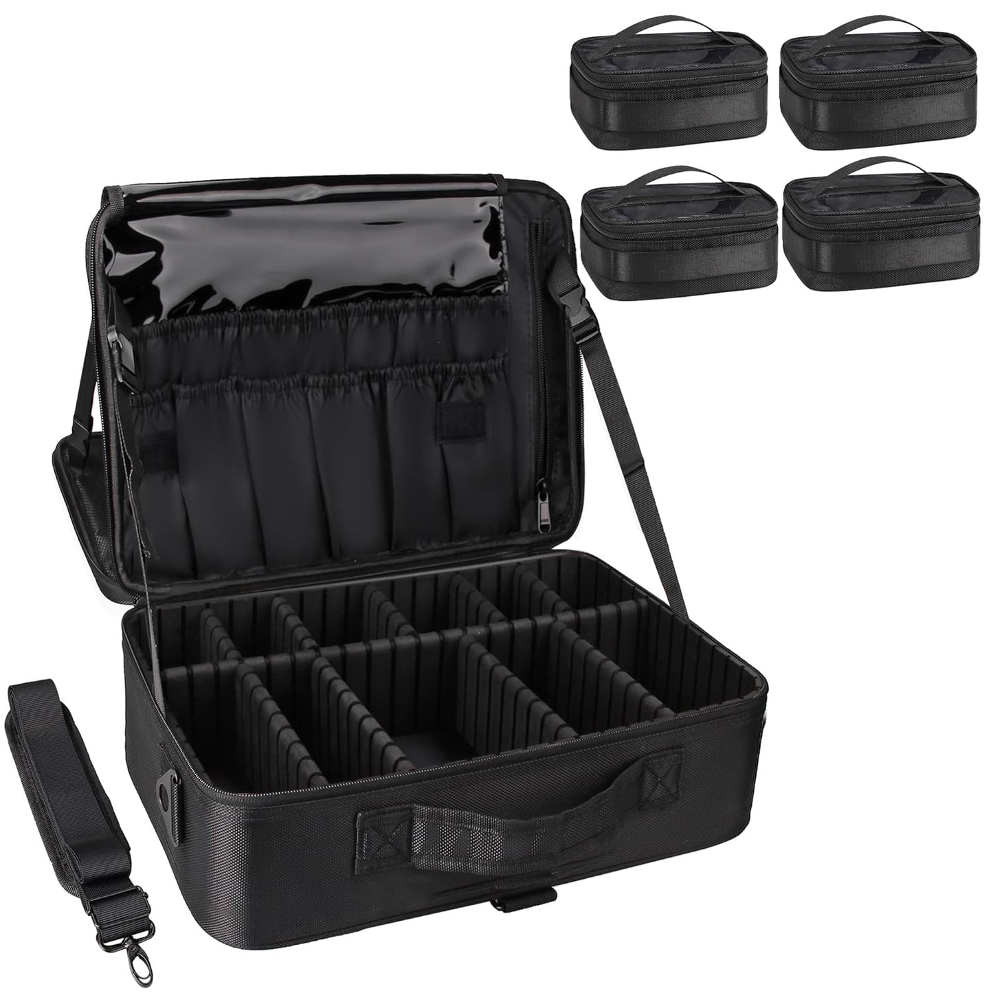 Large Capacity Makeup Case for Organizing Cosmetics and Brushes