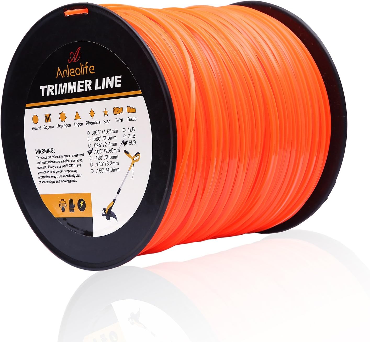 5-Pound Commercial Square String Trimmer Line for Efficient Cutting