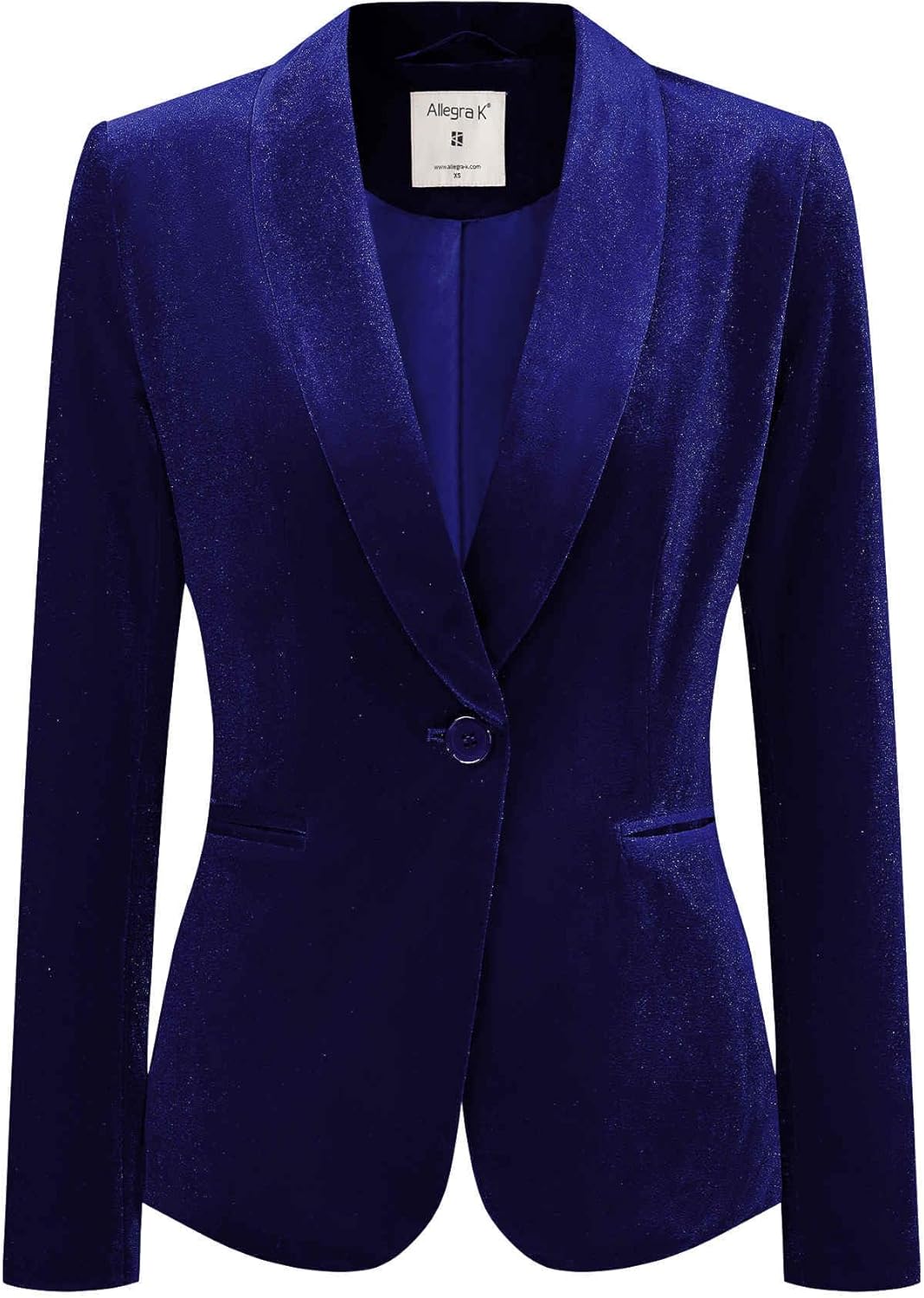 Allegra K Women's Velvet Blazer for Halloween and Office Wear