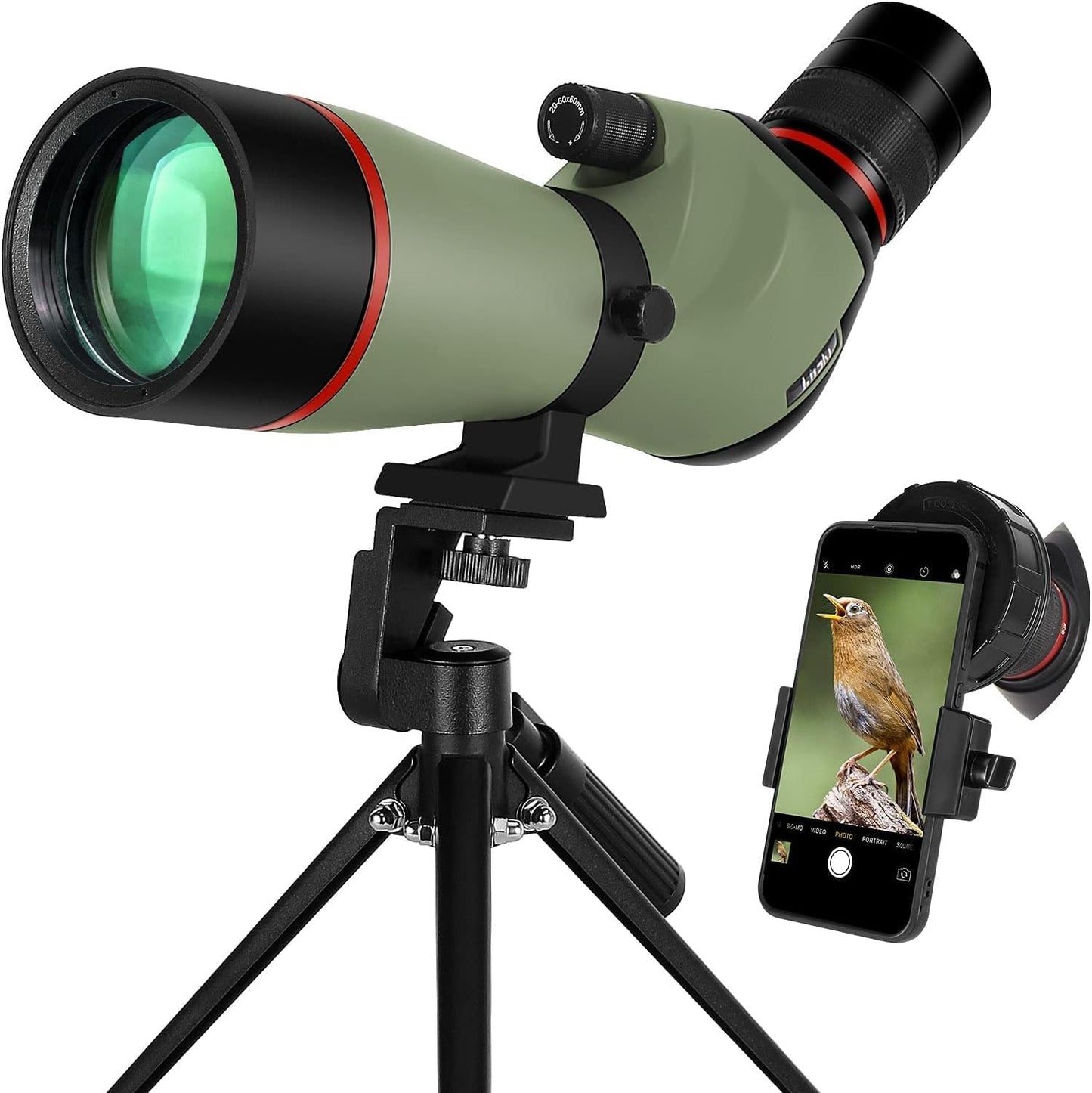 Gosky Spotting Scope 20-60x60 for Target Shooting and Bird Watching