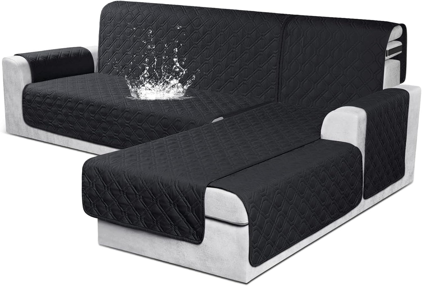 VANSOFY Waterproof L Shaped Sofa Slipcover for Pets and Kids