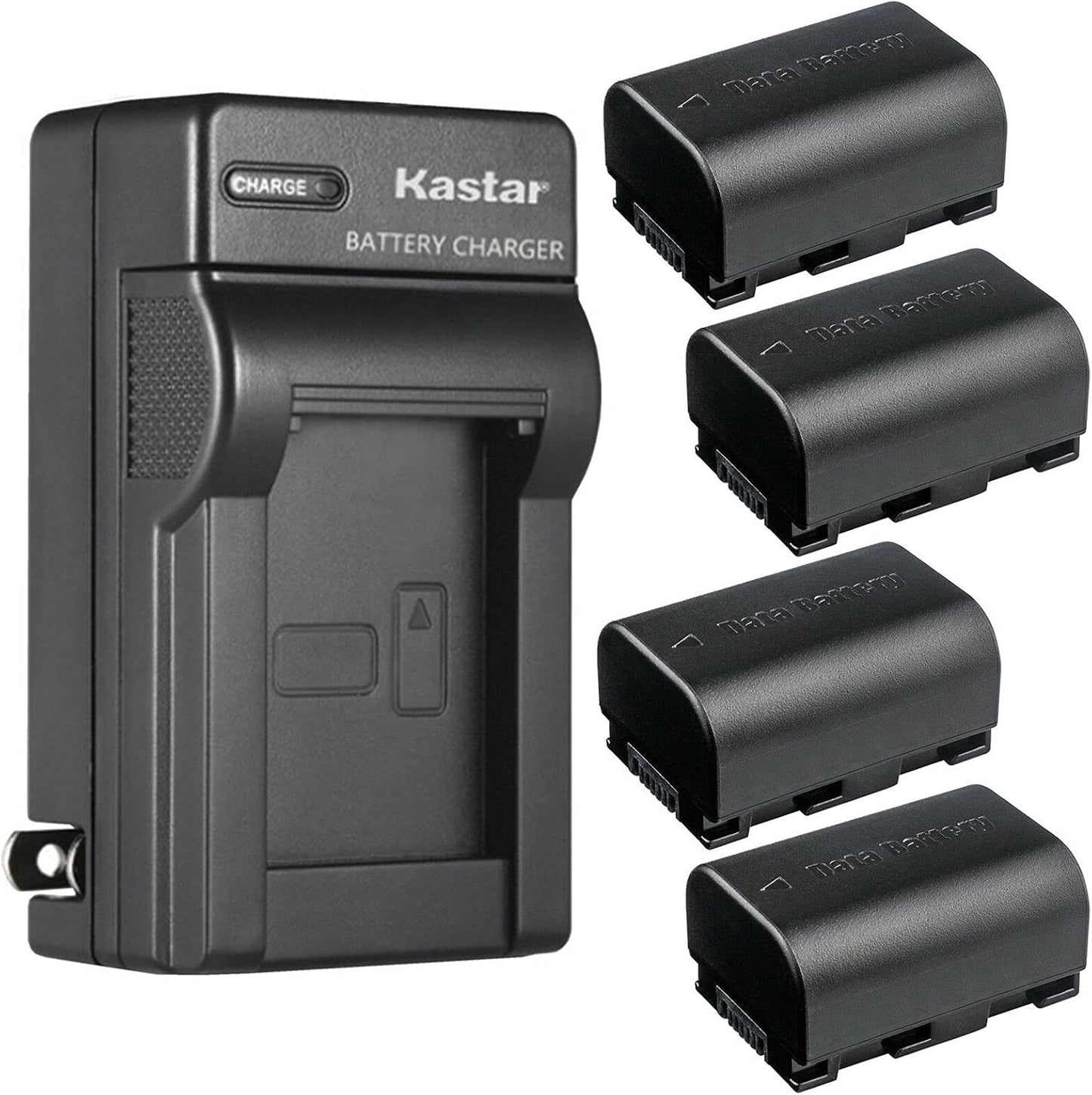 Kastar 4-Pack Battery and AC Wall Charger for JVC GZ-MS230