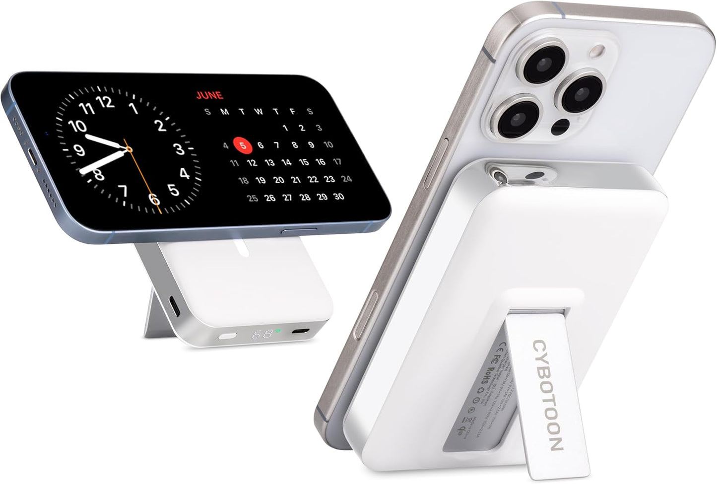 MagSafe 15W Power Bank for iPhone 13/14/15, Dual USB-C PD 35W, 10000mAh Magnetic Charger