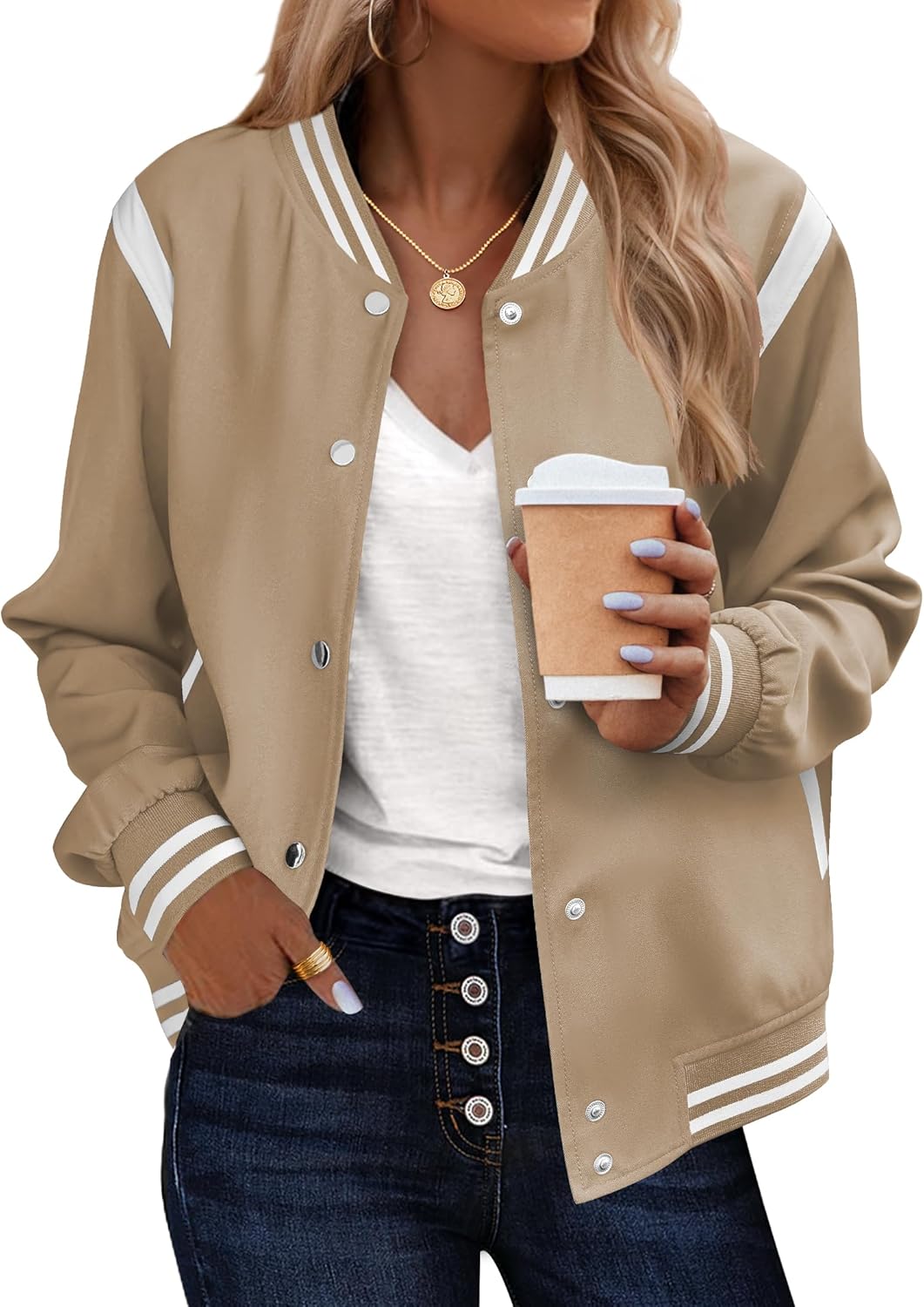 Zeagoo Bomber Jacket Women Lightweight Casual Fall Fashion 2025