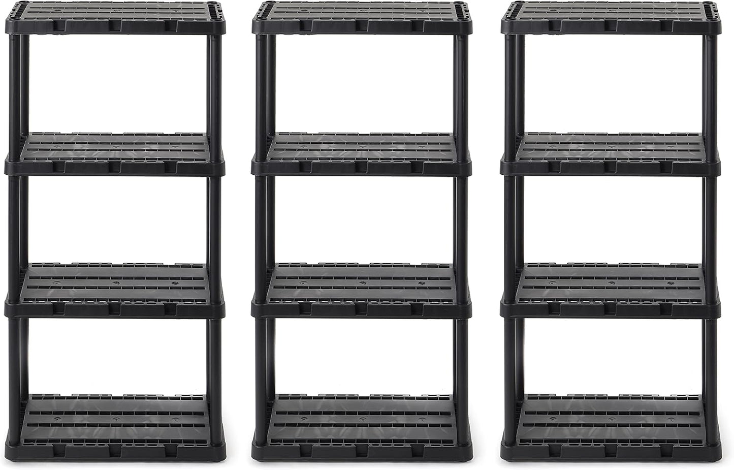 Gracious Living 3 Pack Light Duty Storage Shelves for Home Use