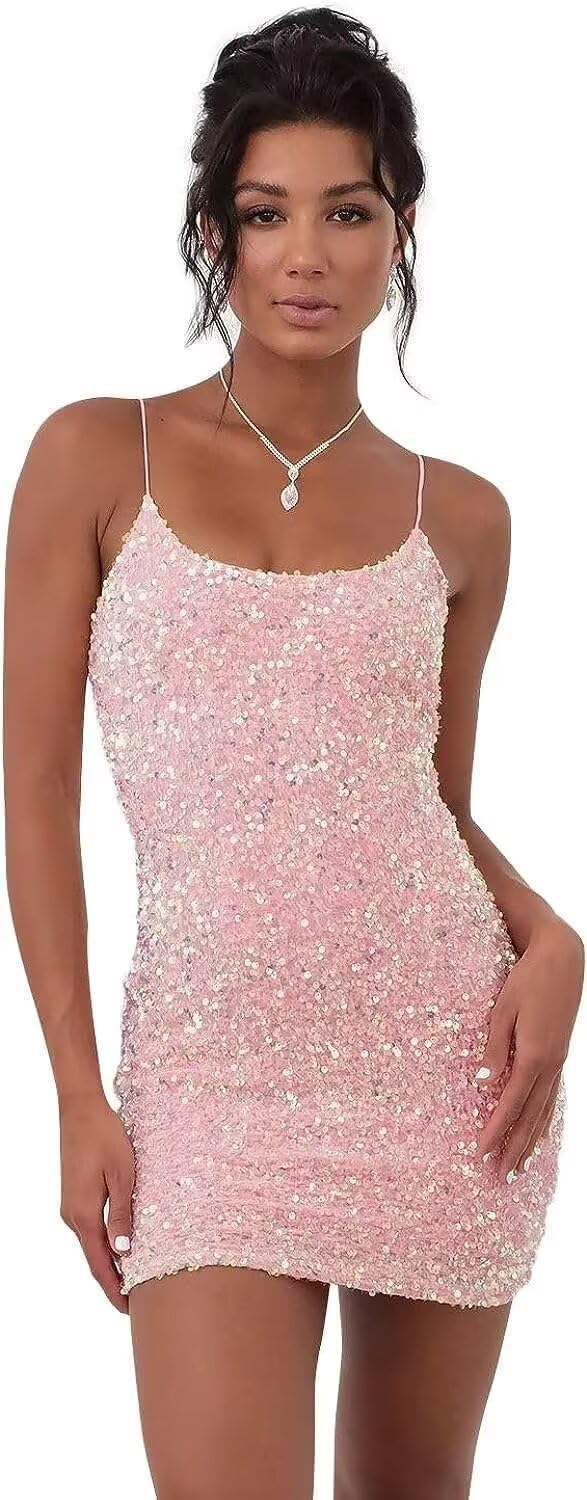 Sparkly Sequin Homecoming Dresses for Teens - Corset Style