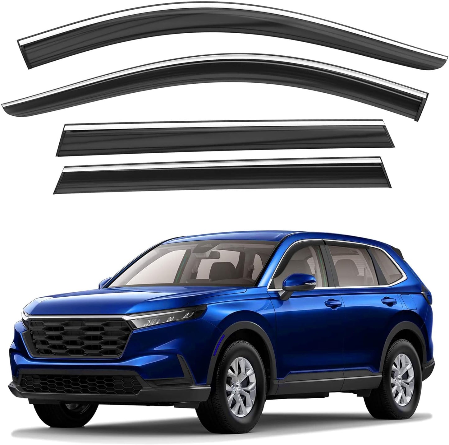 Shatterproof Tape-On Rain Guards for Honda CR-V 2023-2026