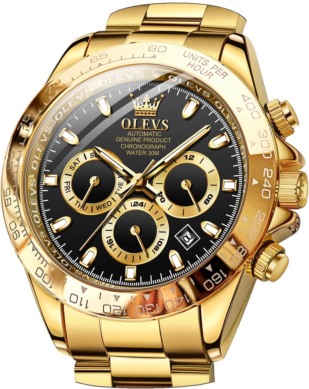 OLEVS Luxury Skeleton Diamond Watch