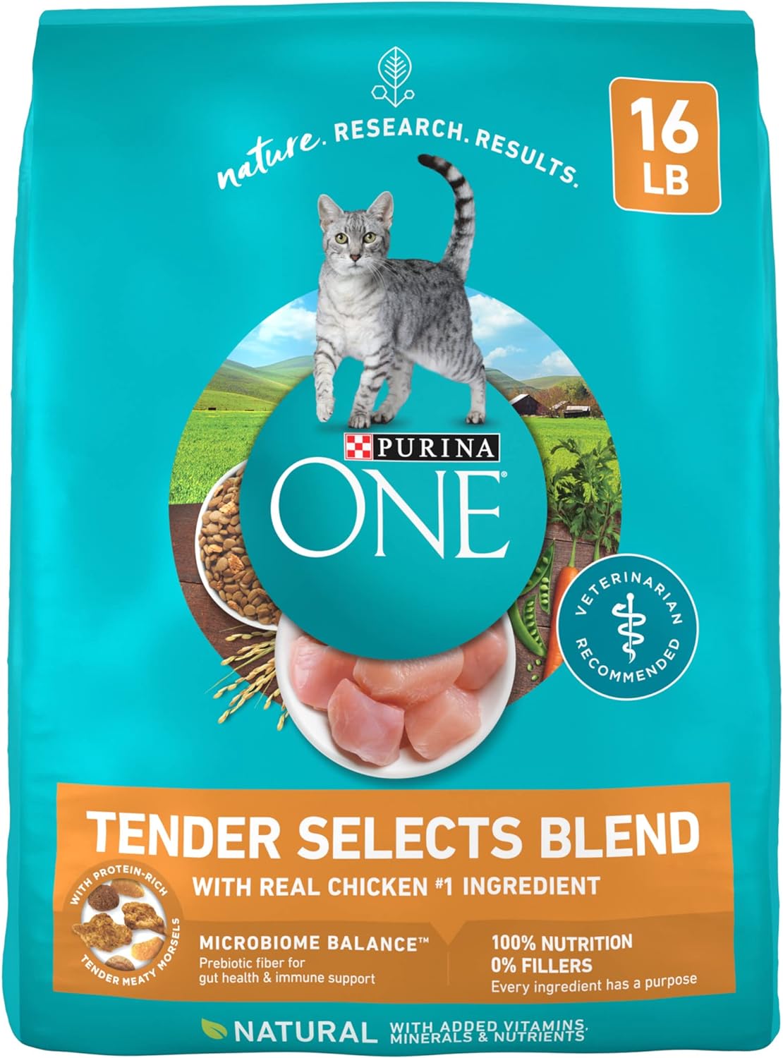 Purina ONE Natural Dry Cat Food with Real Chicken - 16 Lb Bag