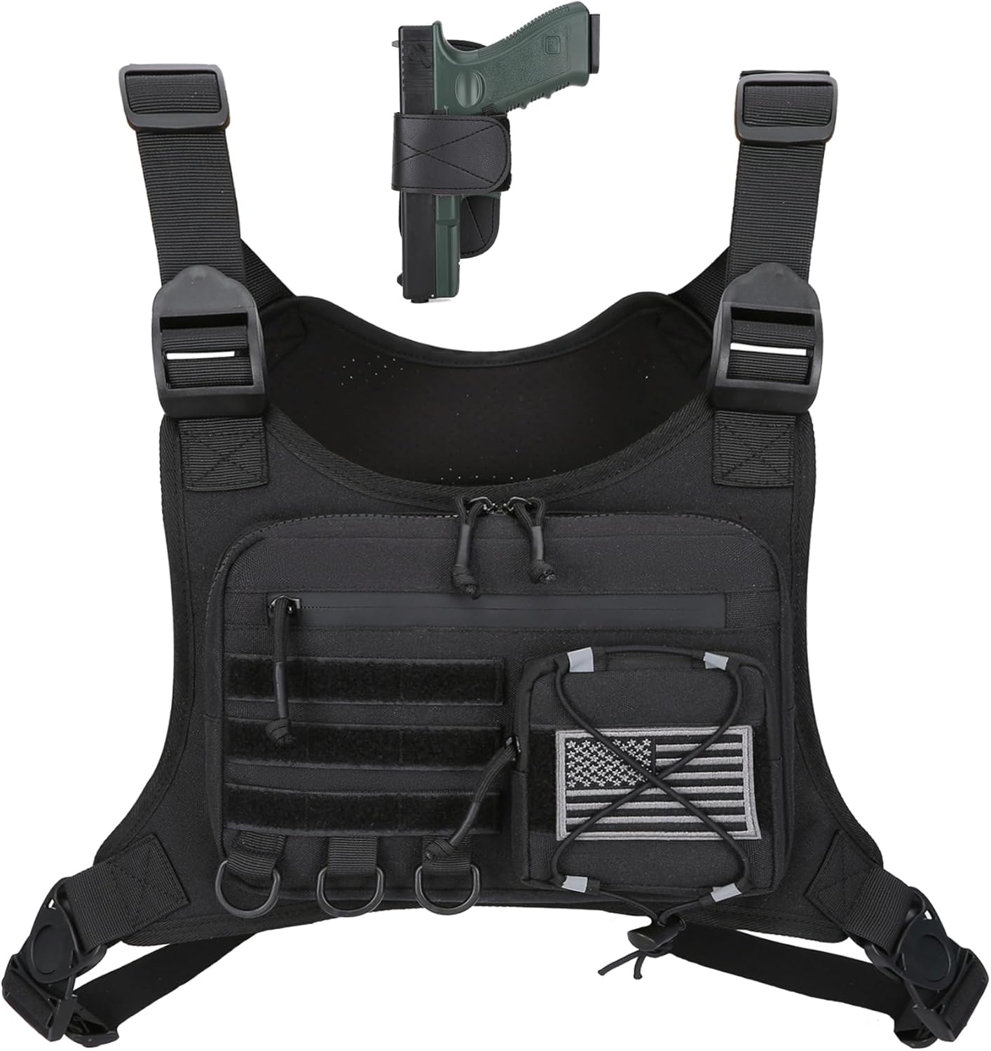 Men's Pistol Holster Chest Bag for Outdoor Sports