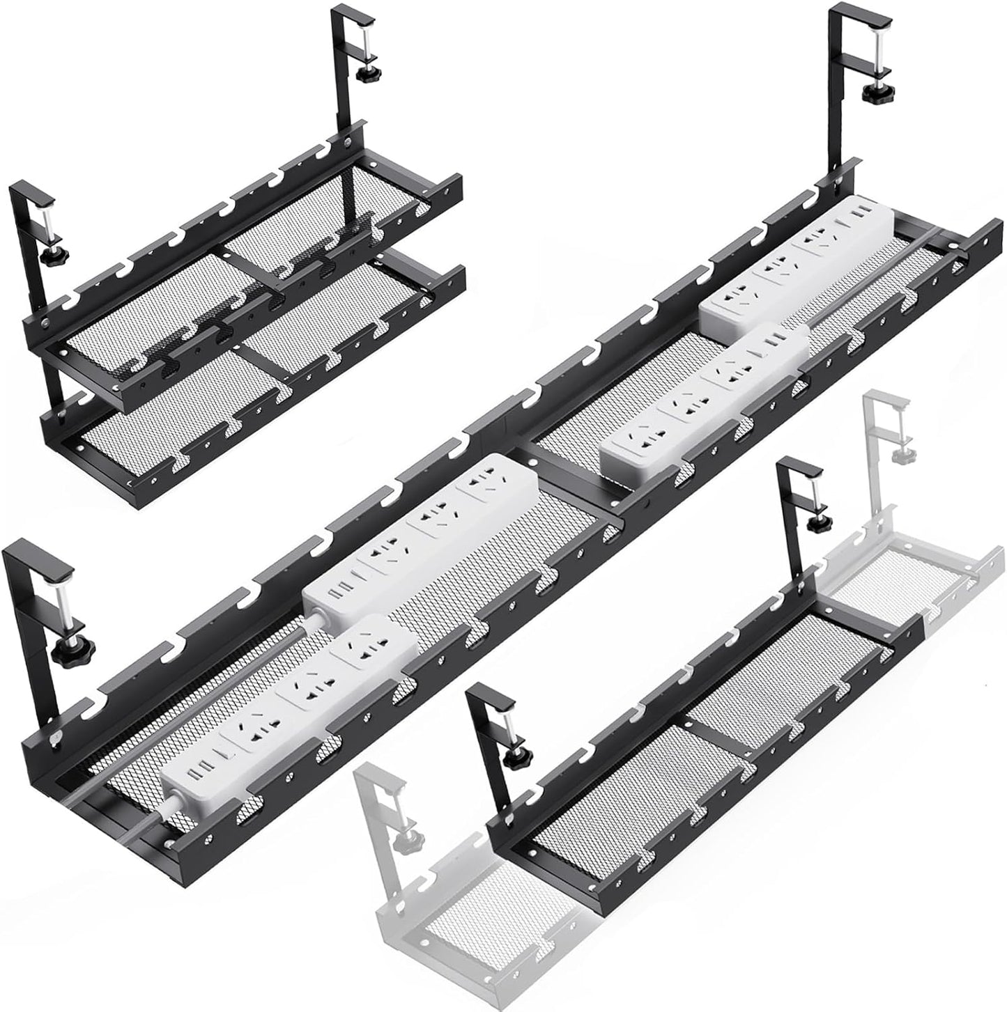 Clutter-Free Workspace: 31Inch Cable Management Tray for Efficient Wire Organization