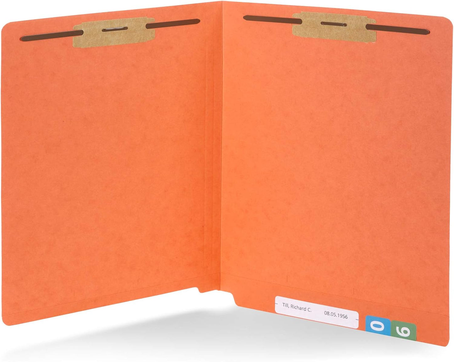 Durable Orange Fastener File Folders for Office Organization