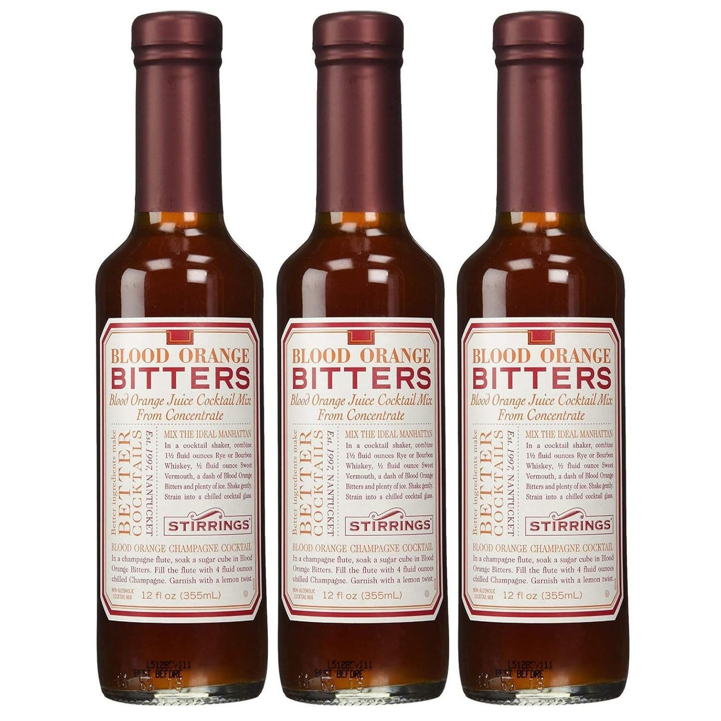 Stirrings Blood Orange Bitters Trio - 12oz x3