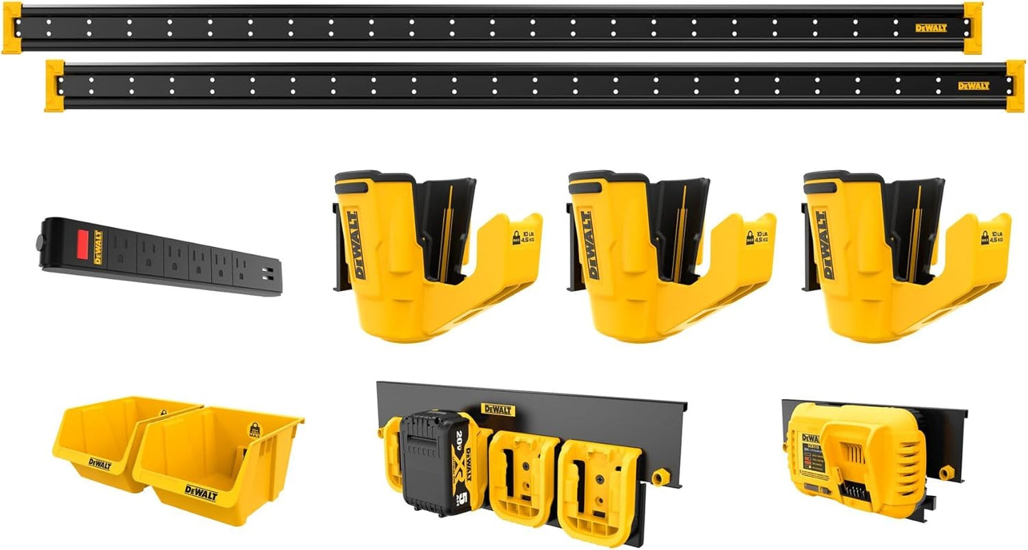 DEWALT 10-Piece Power Tool Organizer: Garage Storage Essential