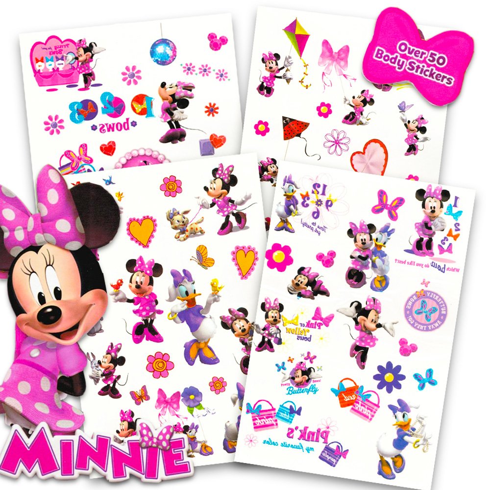 Minnie Mouse Magic: 50 Assorted Temporary Tattoos