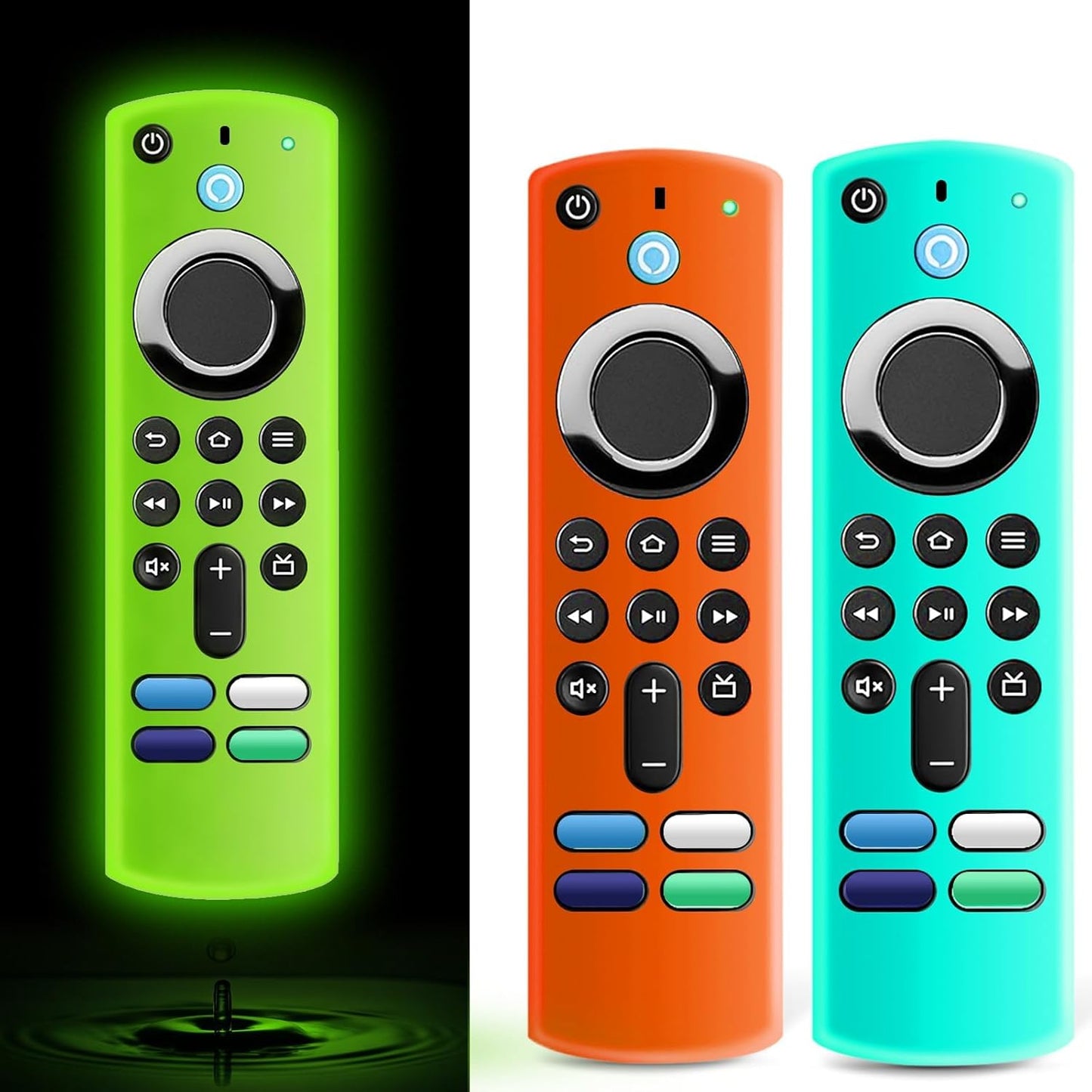 Colorful 3-Pack Wevove Fire Stick Remote Covers