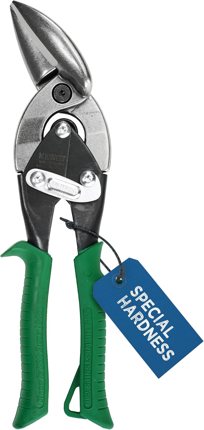 MIDWEST Special Hardness Aviation Snip for Right Cuts and More