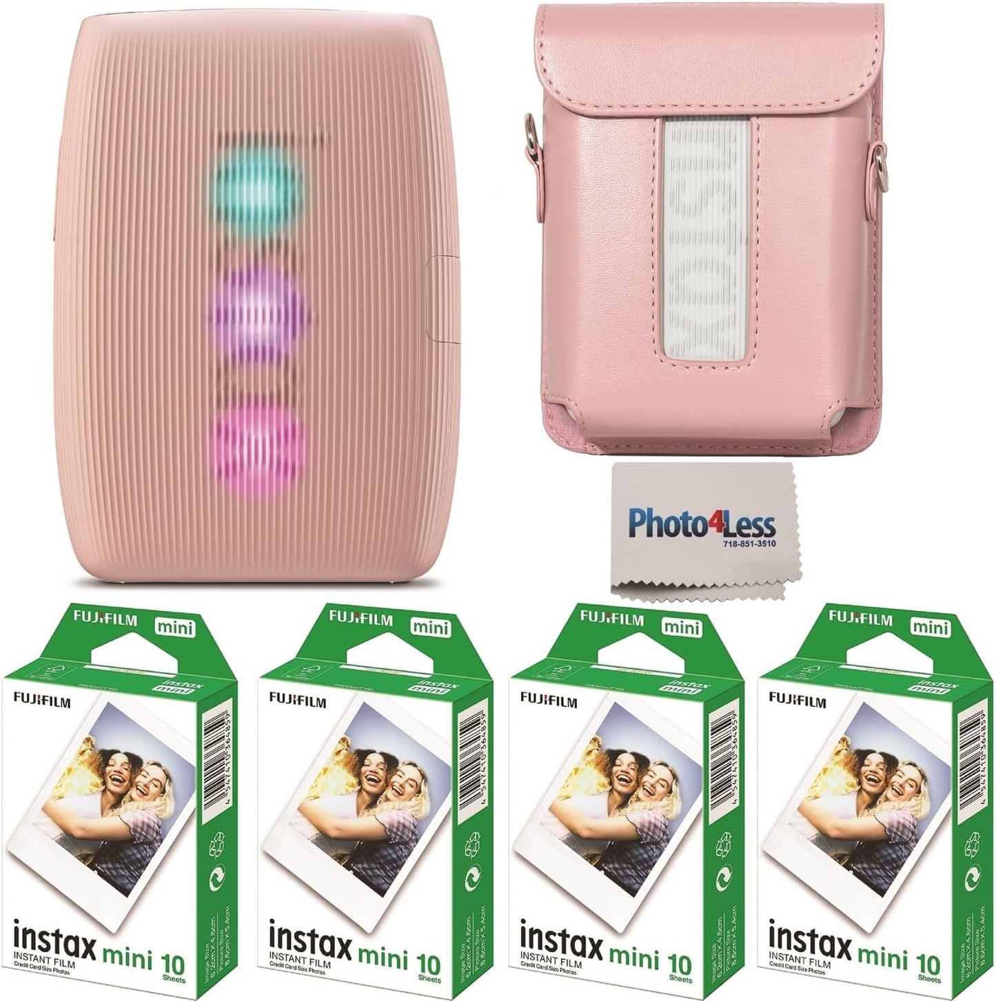 Fujifilm Instax Mini Link 3 Printer Bundle with Film & Case