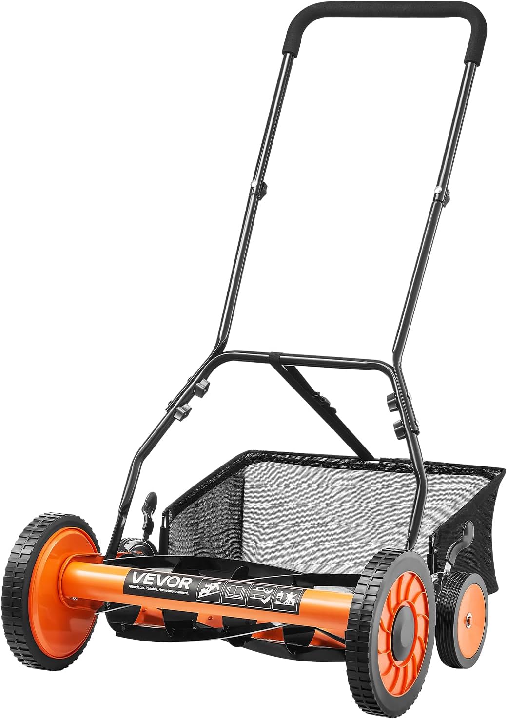 VEVOR Push Reel Lawn Mower 18 inch for Effortless Lawn Care
