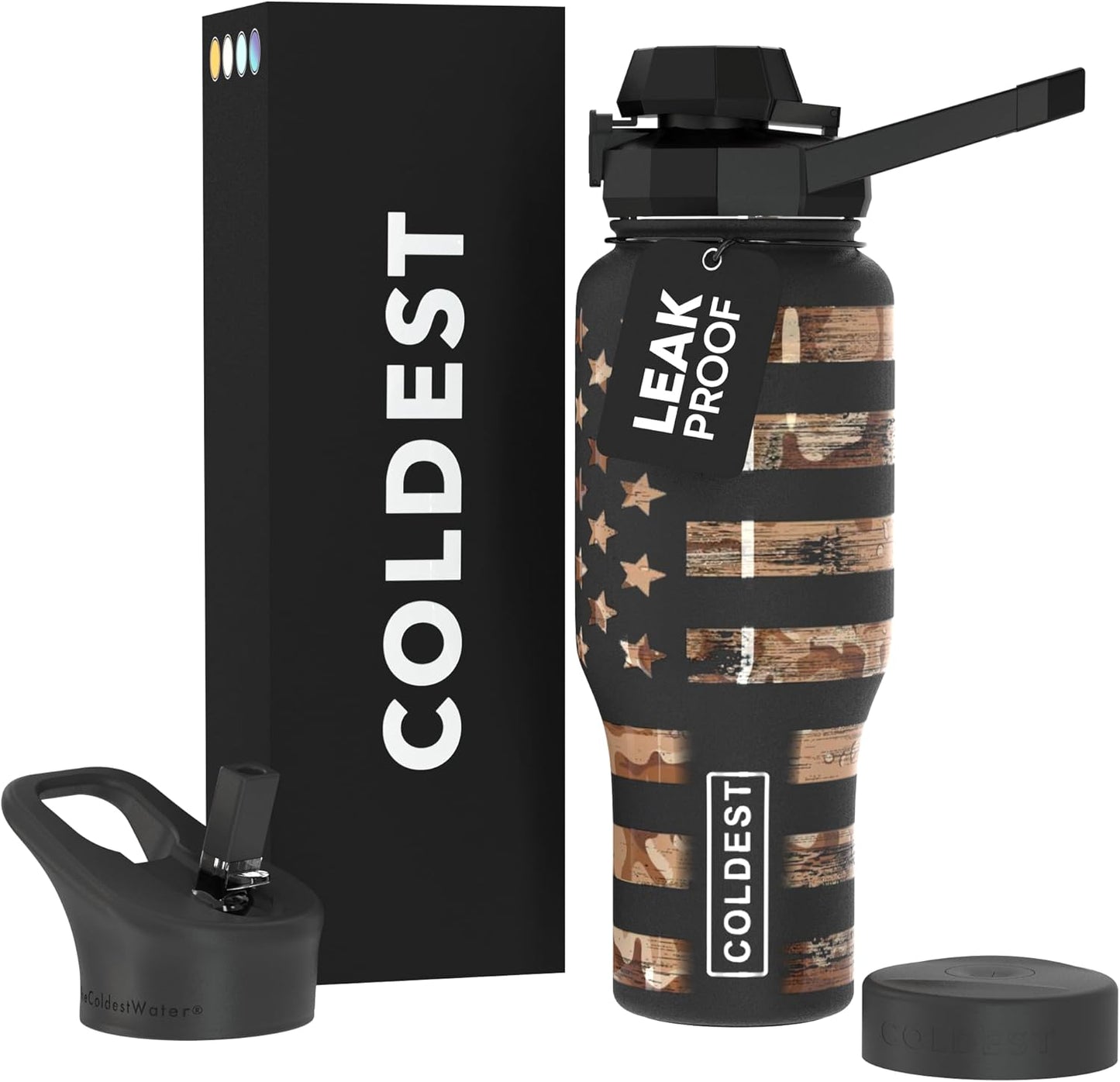 Coldest Sports Water Bottle - Insulated Stainless Steel Tumbler
