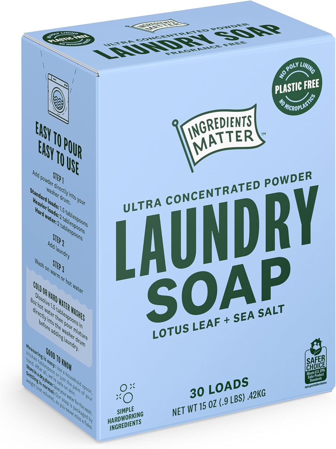 Lotus Leaf + Sea Salt Laundry Soap - Hypoallergenic & Eco-Friendly
