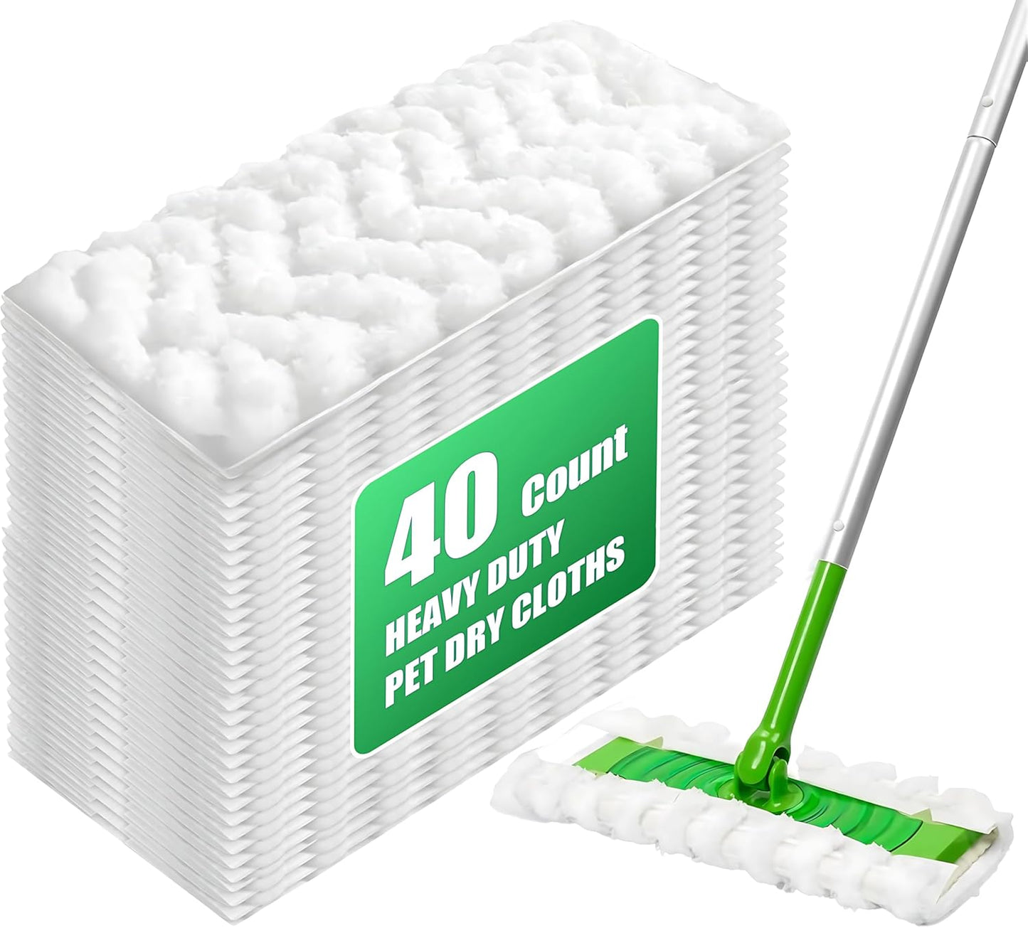 40-Pack Premium Sweeping Cloths for Swiffer - Thicker, Absorbent