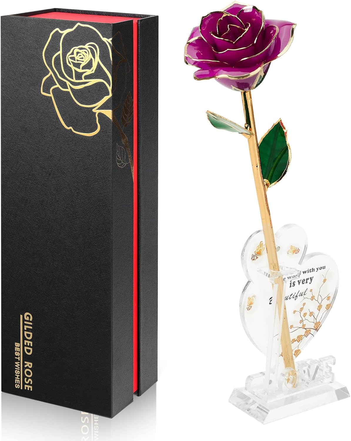Gold Dipped Infinity Rose Lasts Forever as Unique Gift for Her