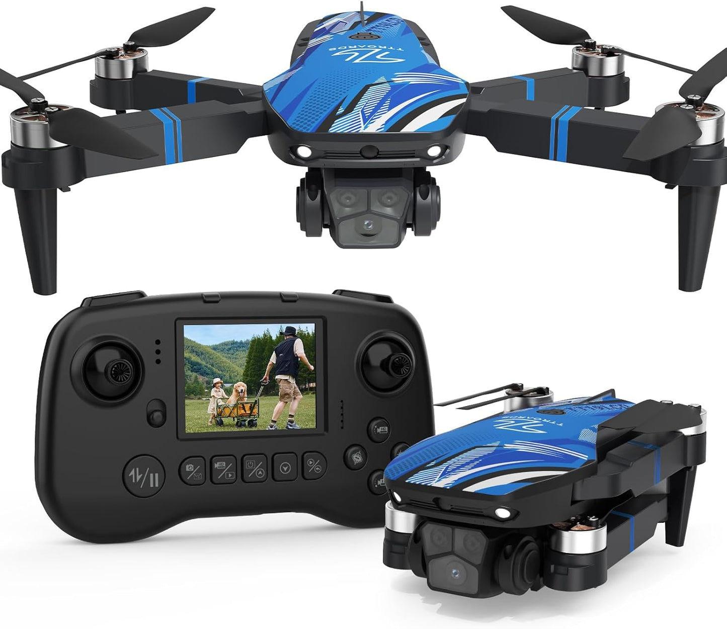 Drone with 4K Camera for Adults - Mini Quadcopter with LCD