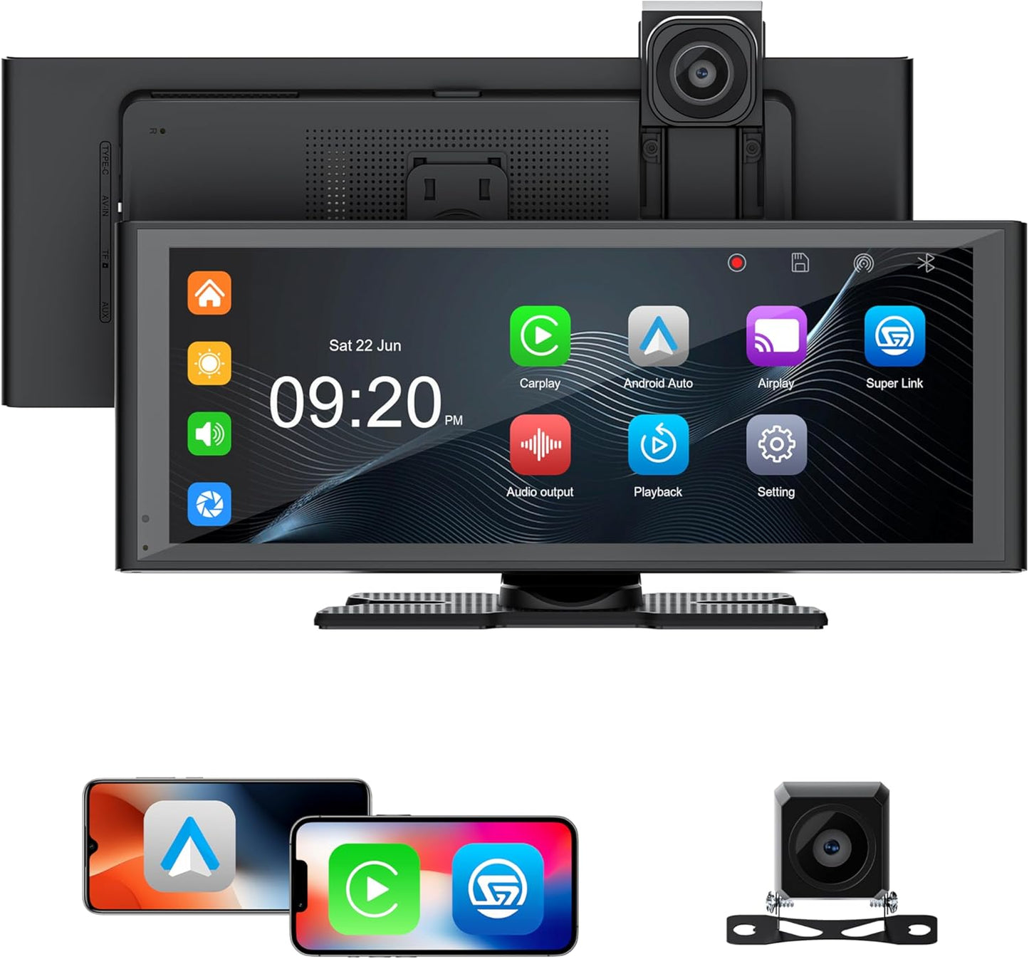 Portable Carplay Screen with 10.26-Inch Display for Cars