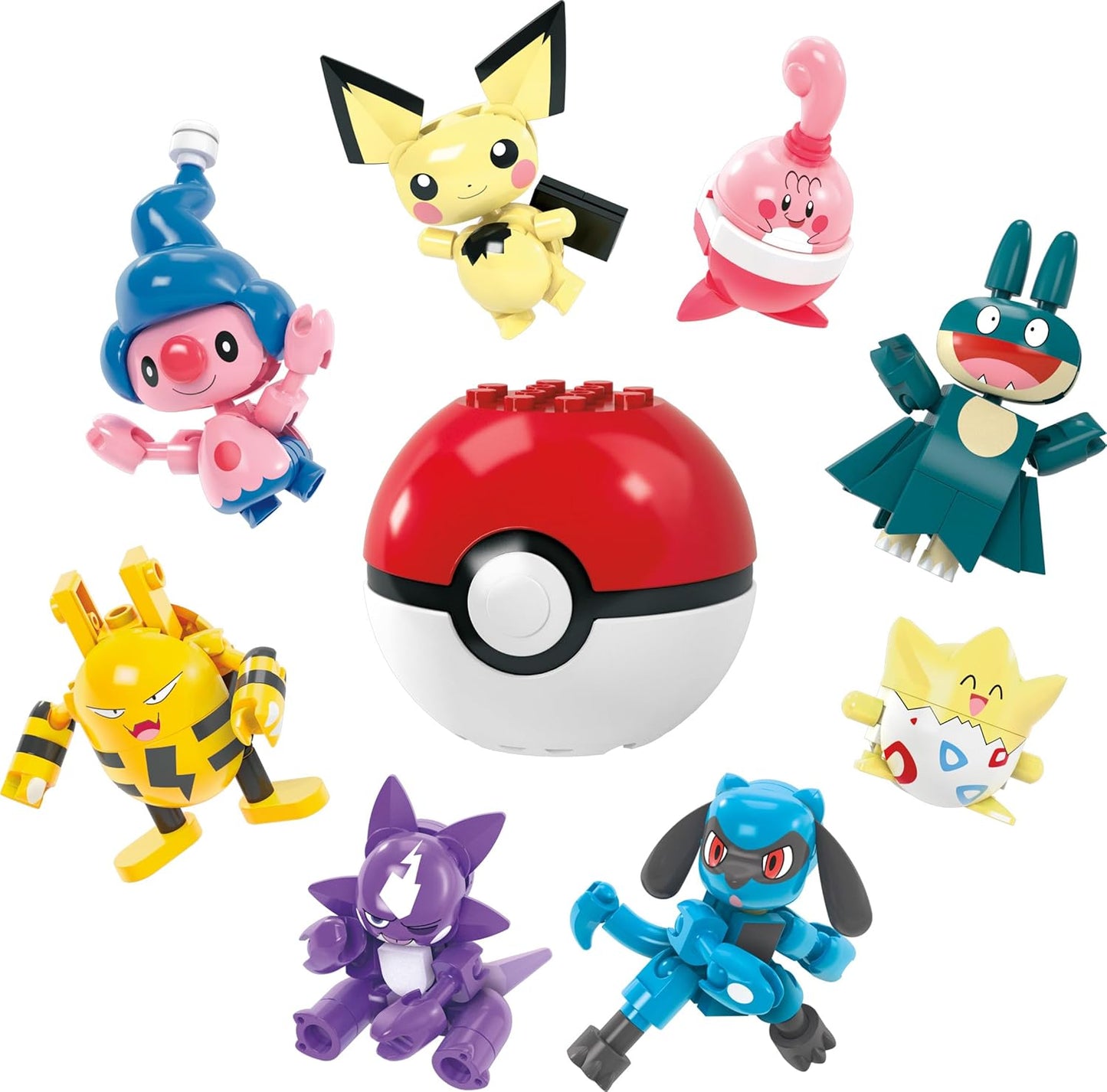 Mega Pokemon Building Toys Set - 8 Pack with Poseable Characters
