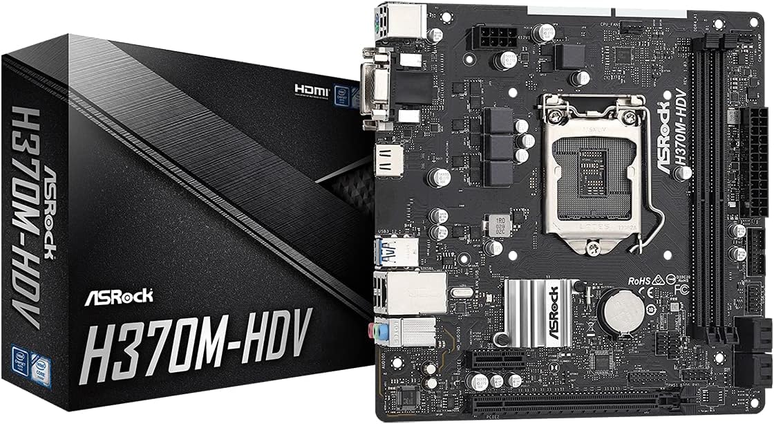 ASRock H370M-HDV Micro ATX Motherboard for Intel Processors