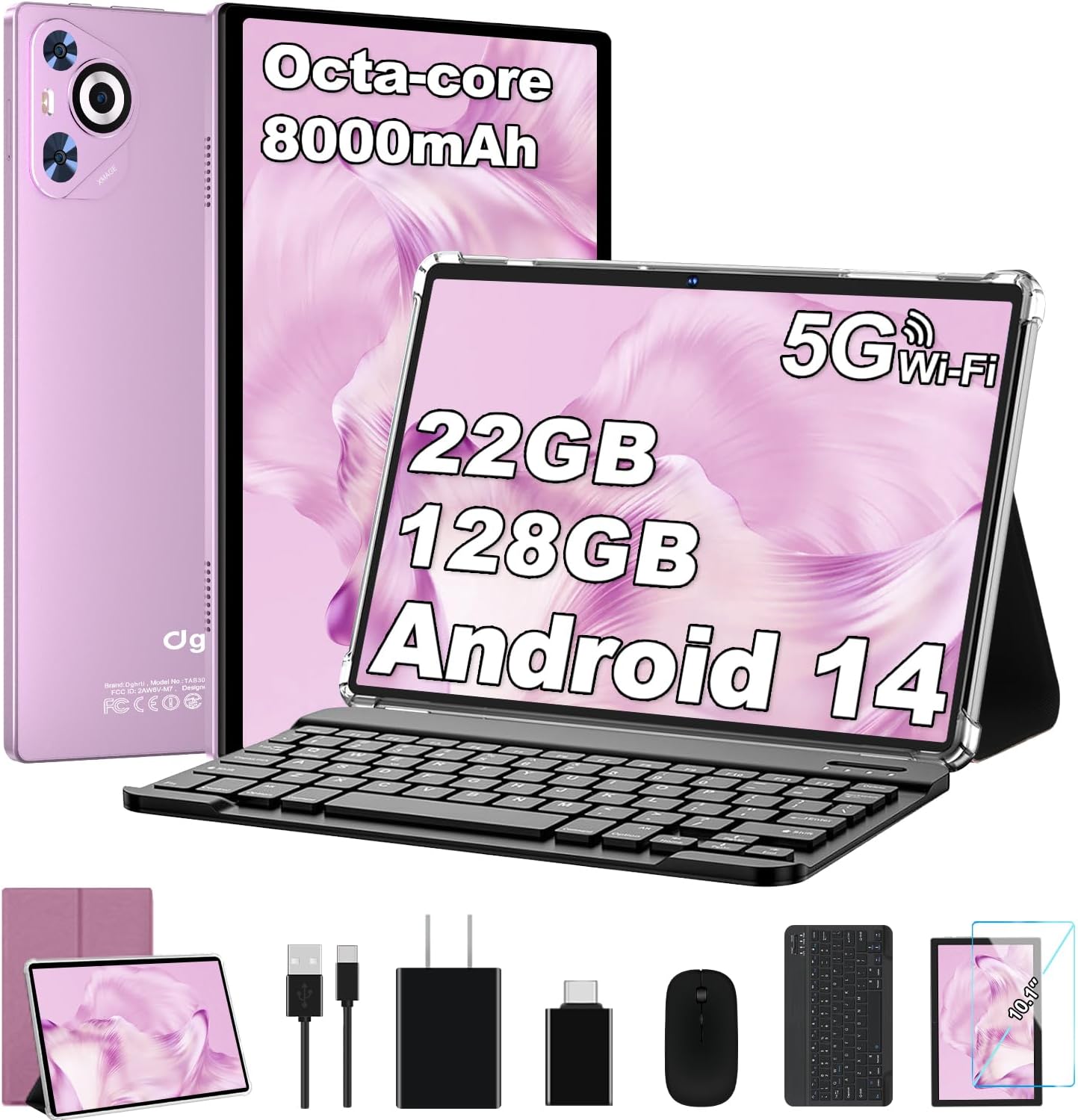 2025 Android 14 Tablet with 22GB RAM and 128GB ROM for All