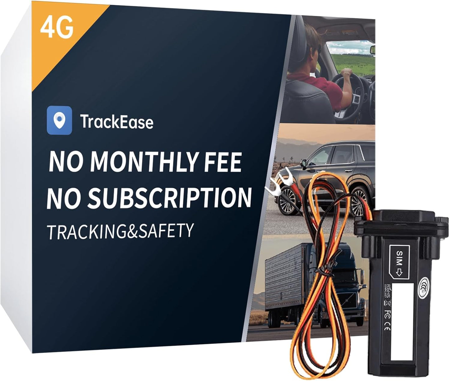 Wired GPS Tracker for Vehicles with No Monthly Fees and Alerts