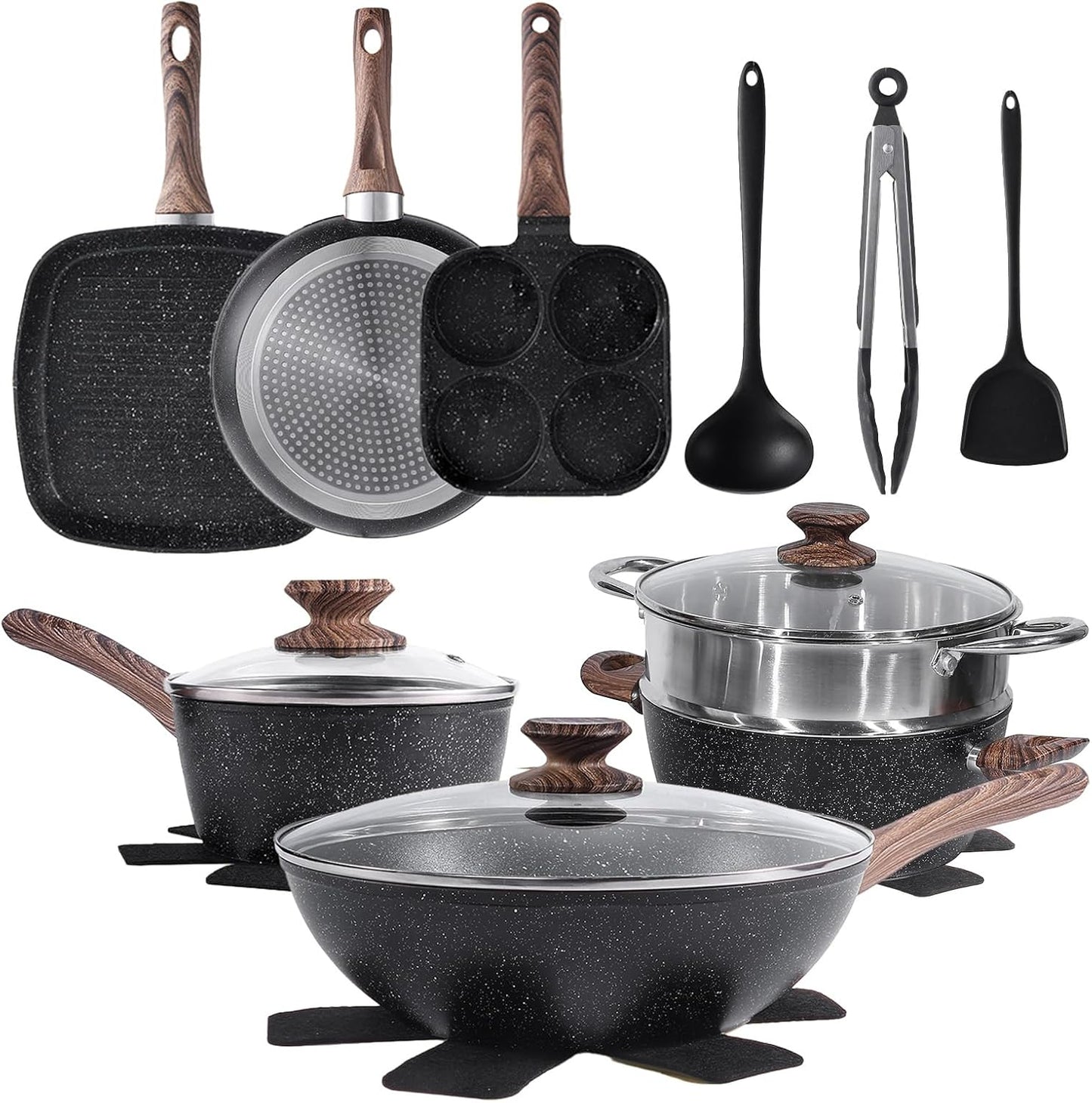 Nonstick Pots and Pans Set for Effortless Cooking Experience