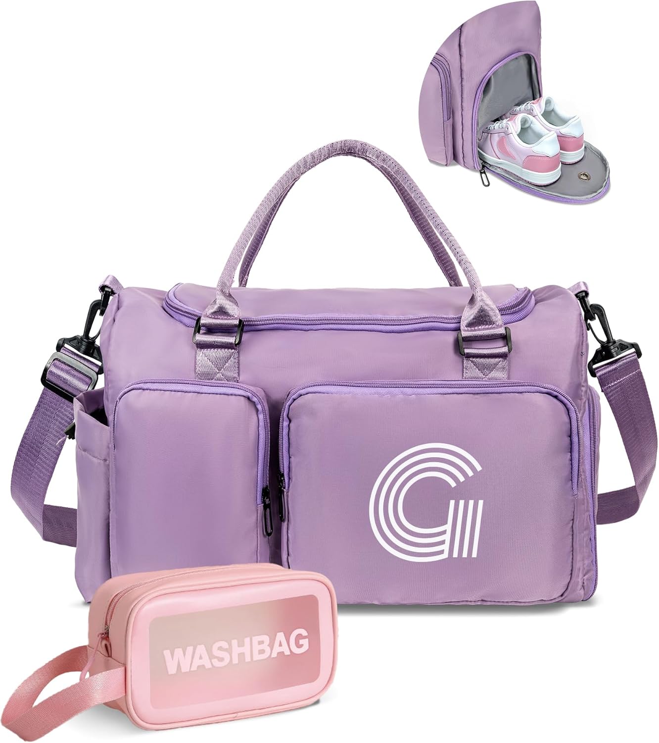 Personalized Initial Travel Duffel Bag for Girls & Women