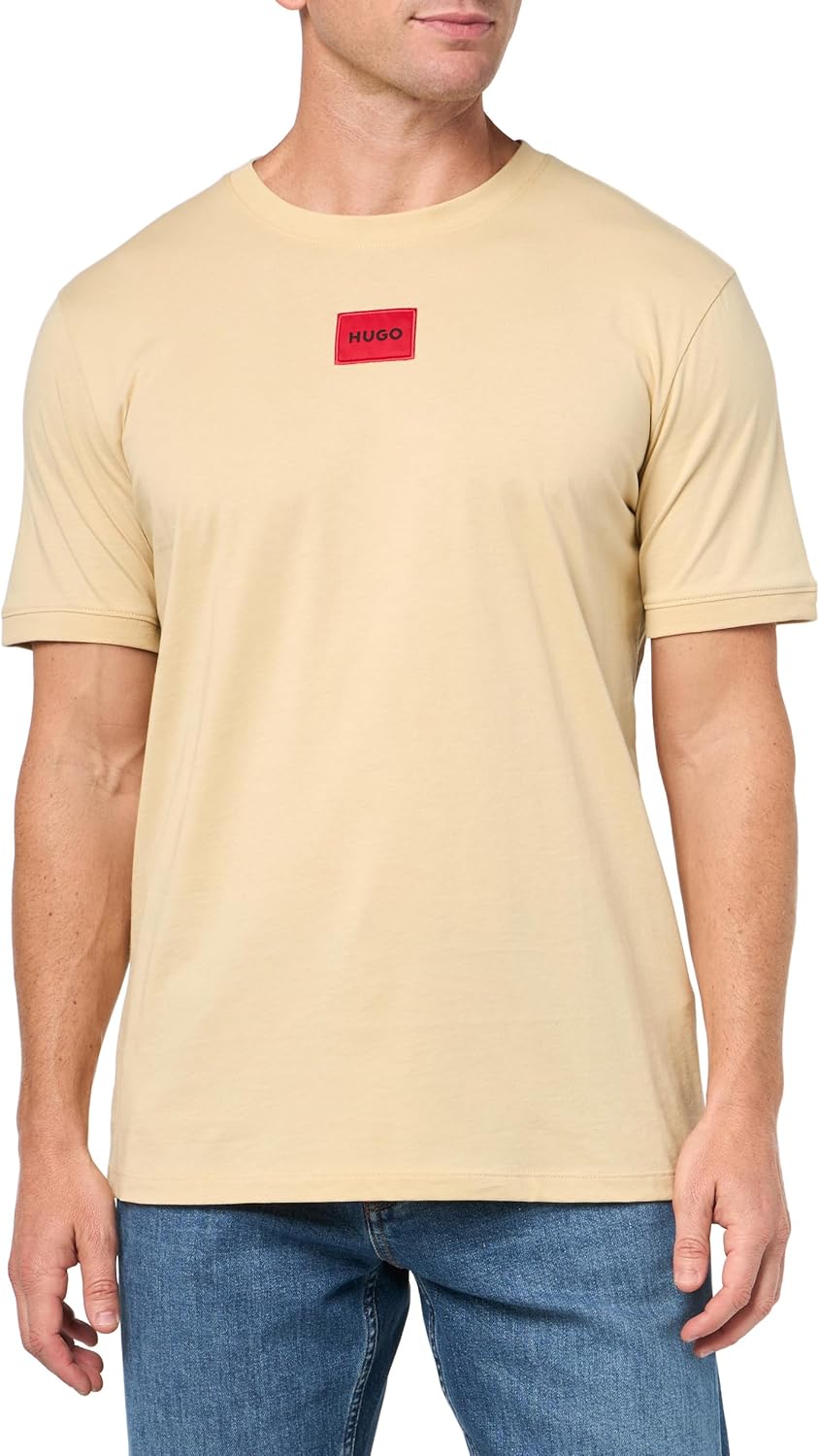 HUGO Men's Ribbed Crew Neck Regular Fit Logo T-Shirt Review