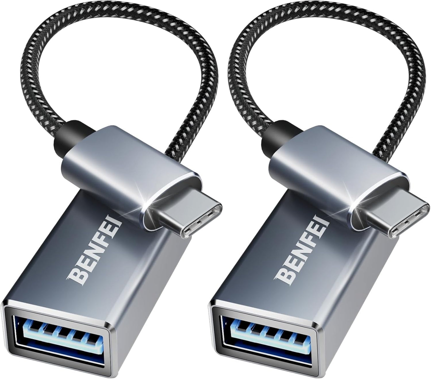 Fast Data Transfer: BENFEI USB C to USB 3.0 Adapter 2-Pack
