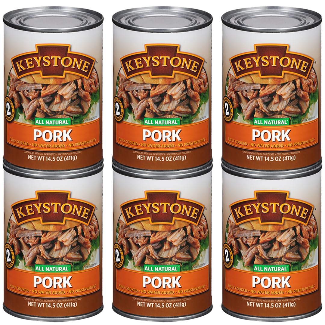 Keystone Meats All Natural Heat and Serve Canned Pork 14.5 oz