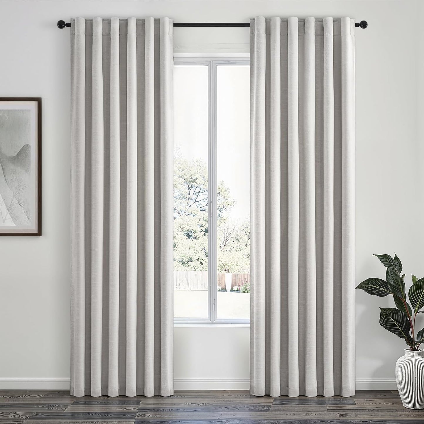 Topfinel 100% Blackout Curtains for Living Room 90 Inches Long