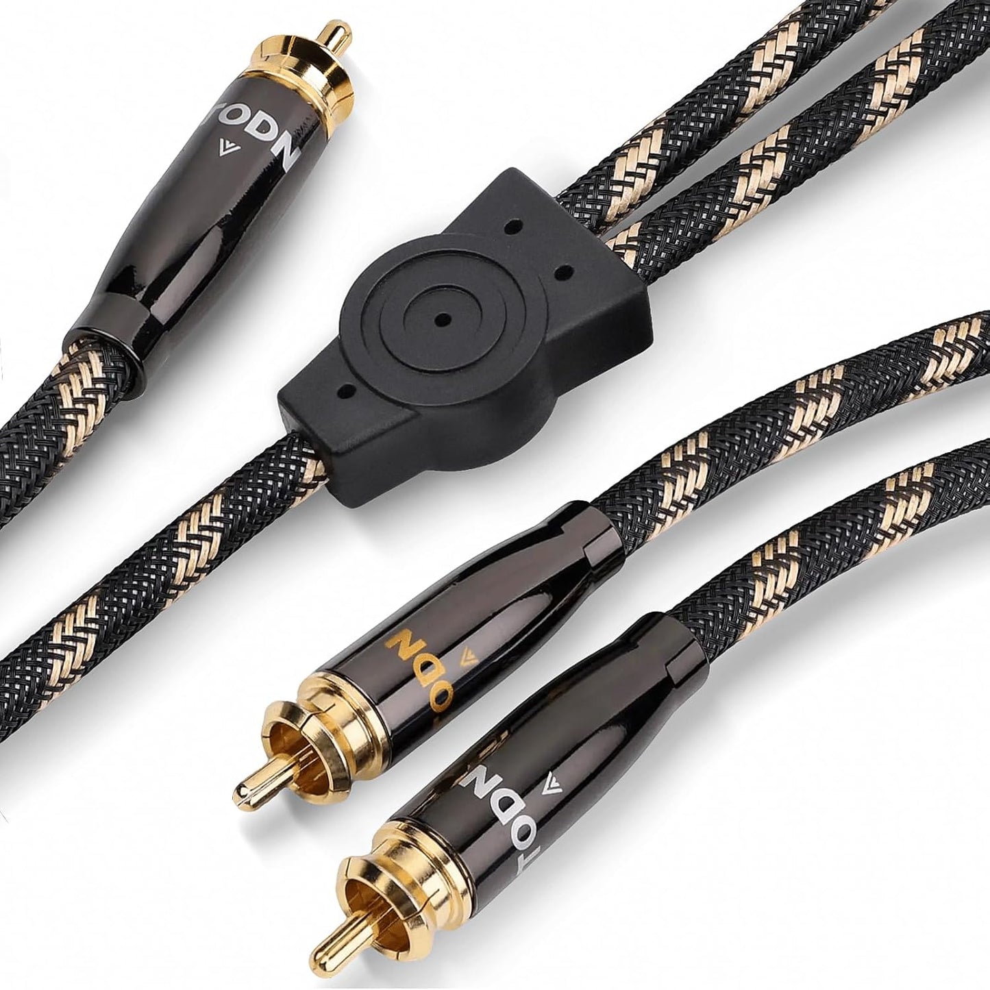 TODN RCA Subwoofer Y-Splitter Cable for Audiophiles - 3ft