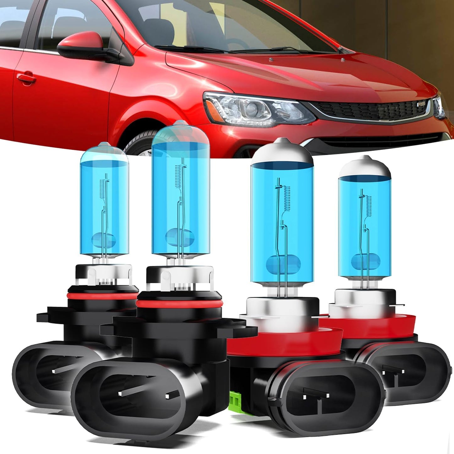 Halogen Headlights for Chevrolet Sonic 2012-2016, Pack of 4