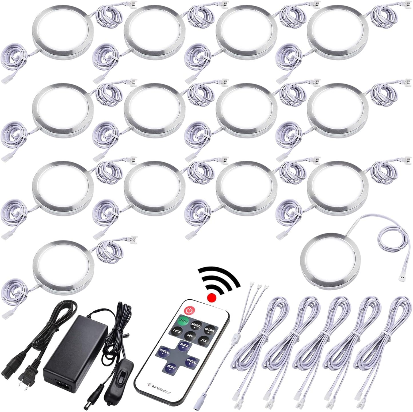 Under Cabinet Lighting Kit with Dimmable Wireless Control