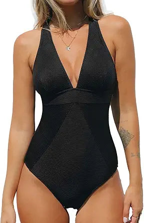 CUPSHE Women's One Piece Swimsuit with Tummy Control Design