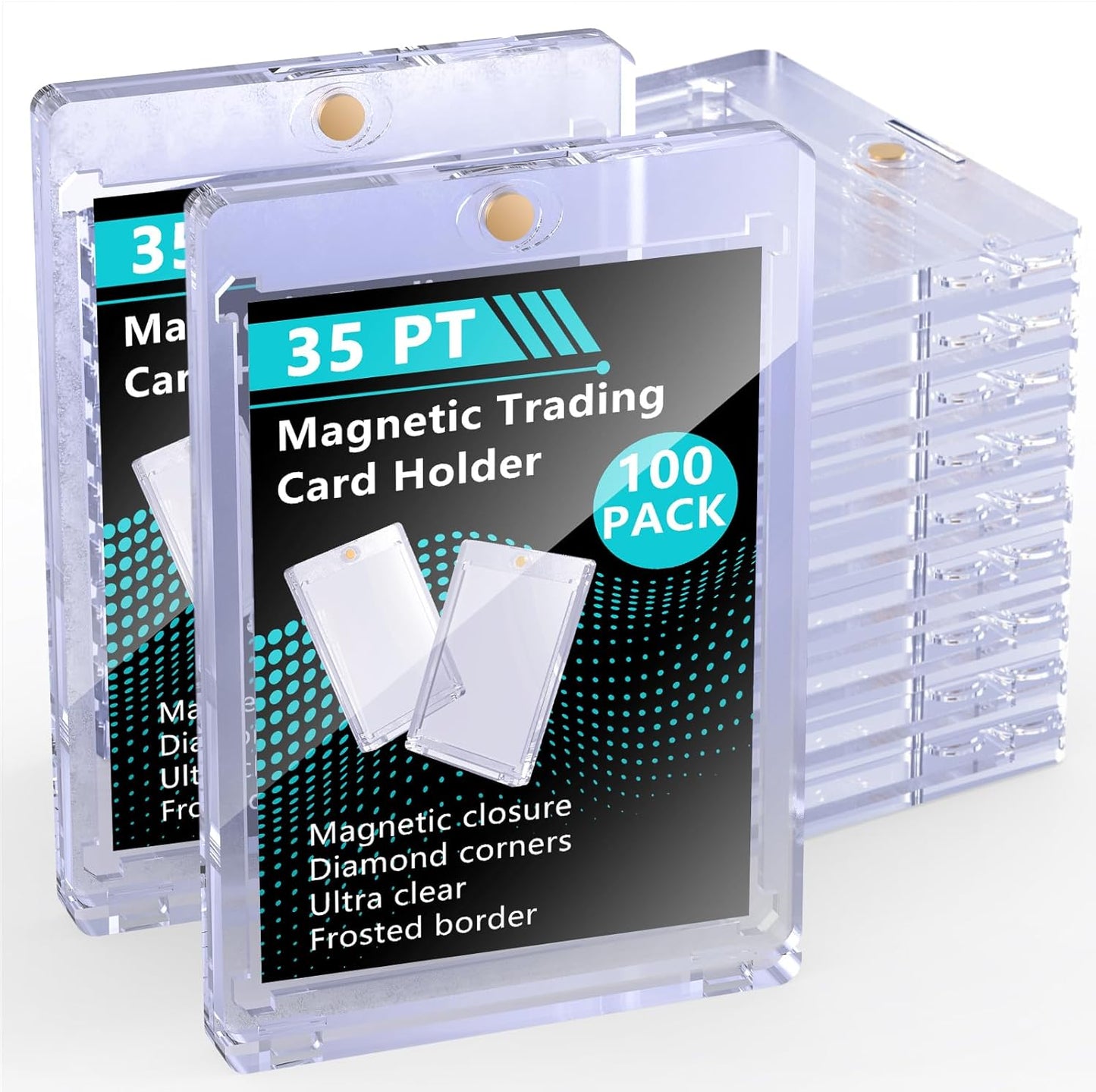 35pt Magnetic Card Holder for Trading Cards - 100ct Set