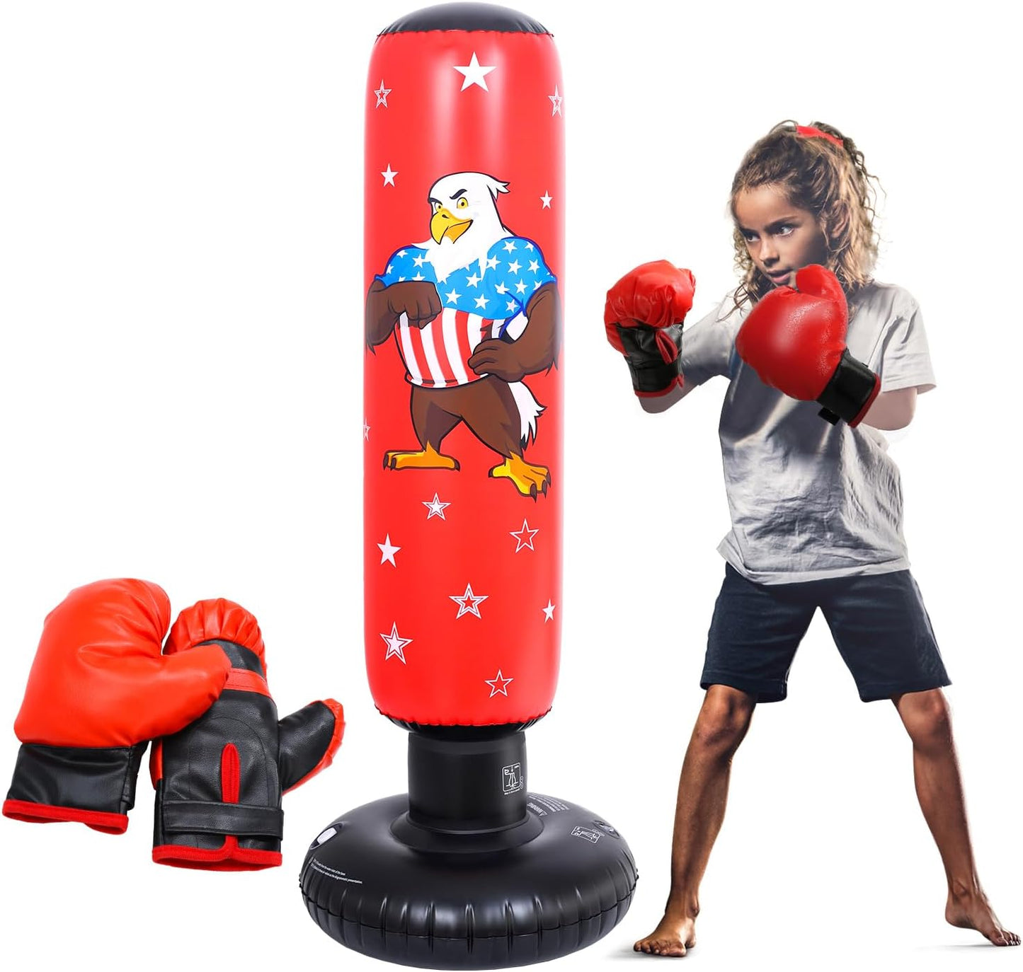 Inflatable Kids Punching Bag Set - HOLYFUN