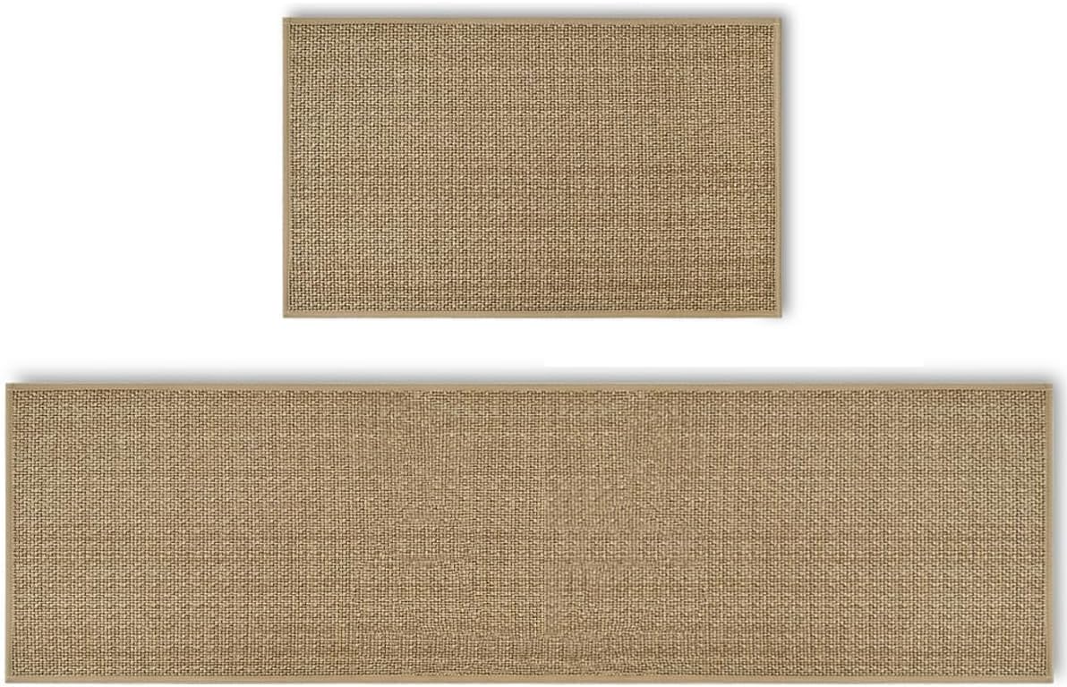 Non-Skid Kitchen Rugs Set of 2 for Elegant Home Decor