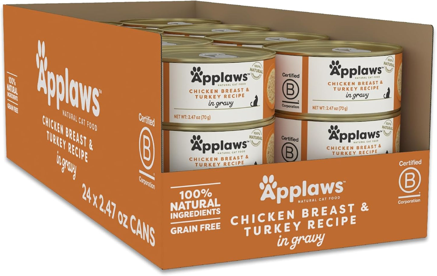 Applaws Natural Wet Cat Food with Chicken & Turkey in Gravy